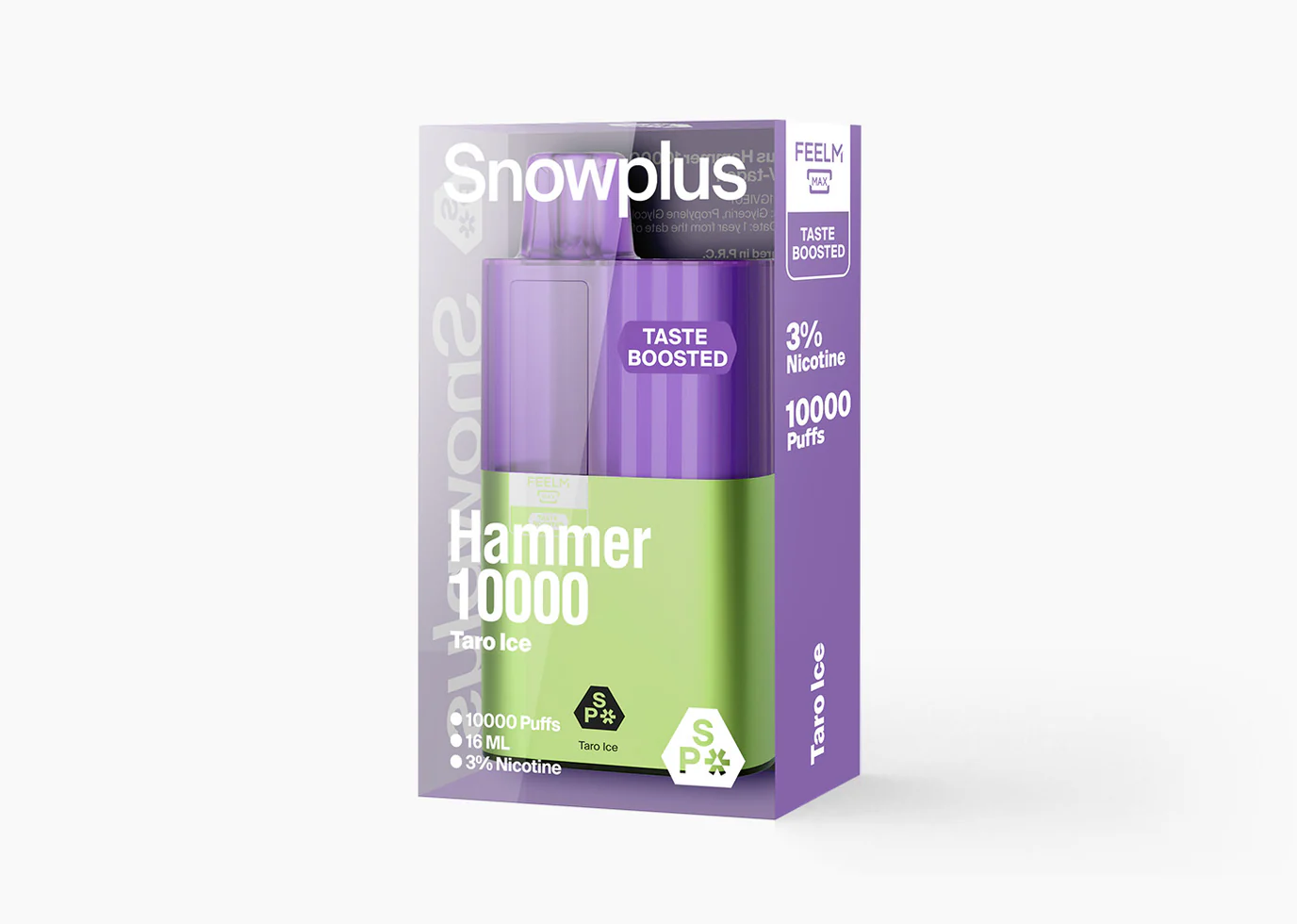 Snowplus Hammer 10000 Puffs Taro Ice Flavor Ceramic Coil Vape - Six Pandas