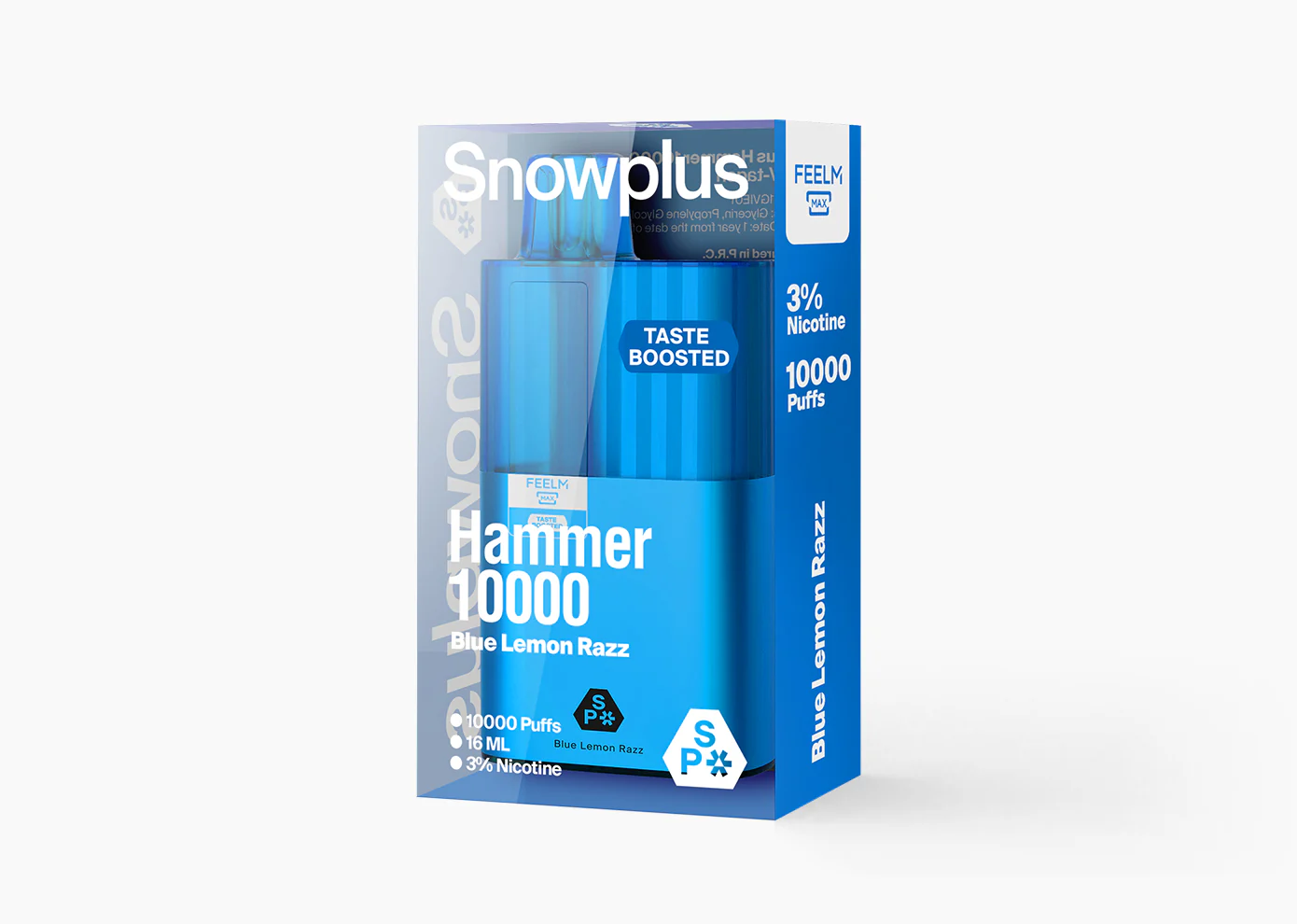 Snowplus Hammer 10000 Puffs Blue Lemon Razz Flavor Ceramic Coil Vape - Six Pandas