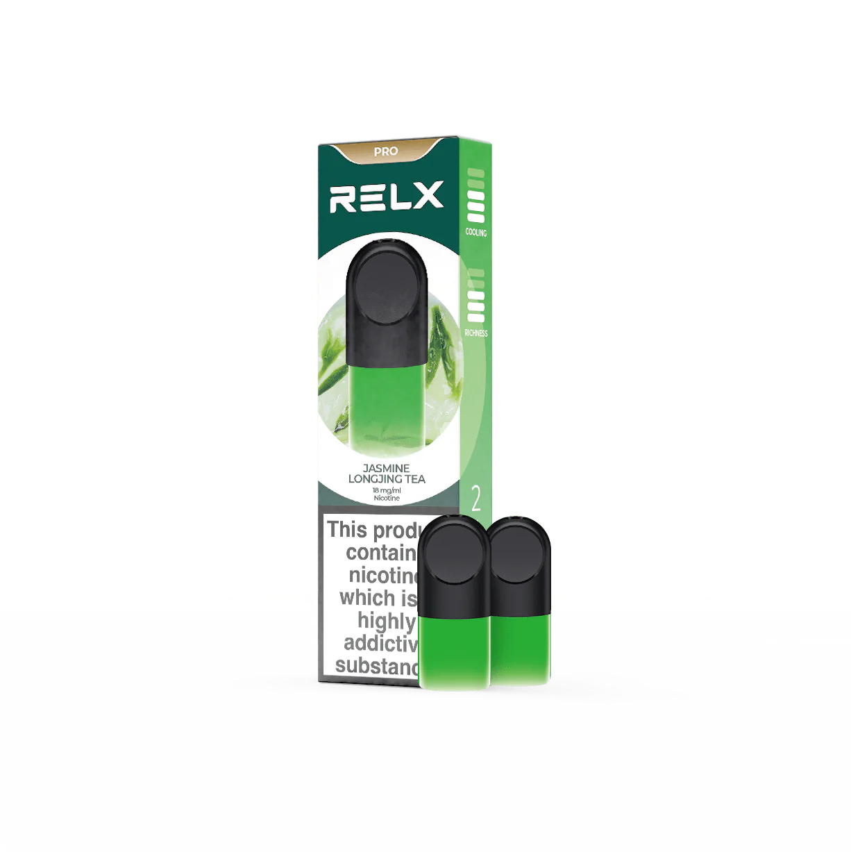 RELX Pod Pro Jasmine Longjing Tea Flavors 18mg/ml Nicotine - Six Pandas